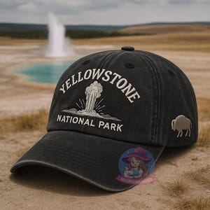 National Park Embroidered Cap Washed Cap Park Hat Travel Hat Baseball Hat Nature hat Camping Hat Road Trip Hat Mountain Hat Hiking Cap