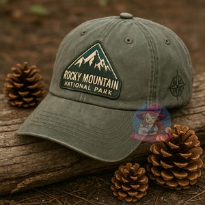 National Park Embroidered Cap Washed Cap Park Hat Travel Hat Baseball Hat Nature hat Camping Hat Road Trip Hat Mountain Hat Hiking Cap