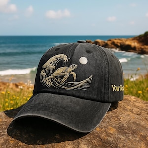 Custom Sun Embroidered Cotton Cap: Personalized Summer Hat
