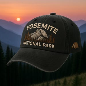 National Park Embroidered Cap Washed Cap Park Hat Travel Hat Baseball Hat Nature hat Camping Hat Road Trip Hat Mountain Hat Hiking Cap