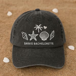 Seashell Starfish Embroidered Dad Hat - Nautical Beach Cap