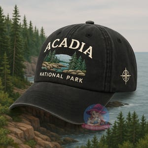 National Park Embroidered Cap Washed Cap Park Hat Travel Hat Baseball Hat Nature hat Camping Hat Road Trip Hat Mountain Hat Hiking Cap