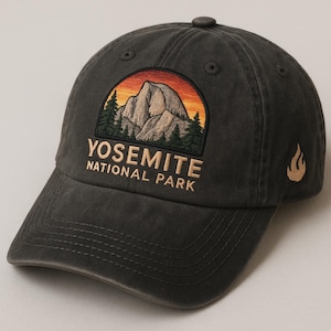 National Park Embroidered Cap Washed Cap Park Hat Travel Hat Baseball Hat Nature hat Camping Hat Road Trip Hat Mountain Hat Hiking Cap