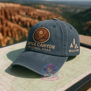 National Park Embroidered Cap Washed Cap Park Hat Travel Hat Baseball Hat Nature hat Camping Hat Road Trip Hat Mountain Hat Hiking Cap