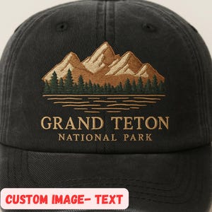 Casquette brodée parc national personnalisée Casquette délavée Chapeau de parc Chapeau de voyage Casquette de baseball Chapeau de camping nature Chapeau de voyage Chapeau de montagne Casquette de randonnée