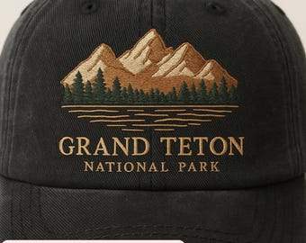 Custom National Park Embroidered Cap: Washed Cotton Travel Hat