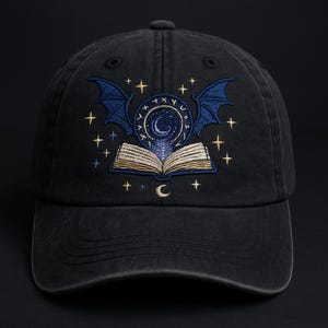 Dragon Fourth Wing Embroidered Hat, Xaden Riorson, Basgiath War College Hat, Dragon Rider Hat, Romantasy Reader Bookish Gift