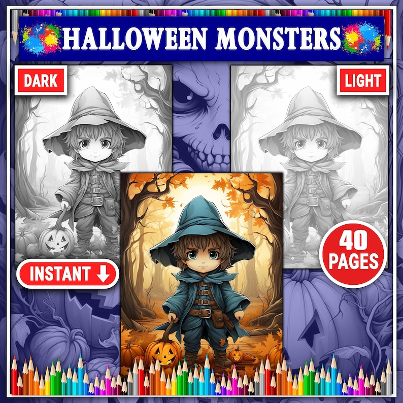 Grayscale Halloween Coloring Pages. Halloween Coloring Sheets ...