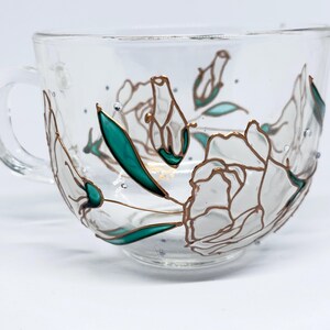 Large coffee mug with white flowers set of 2 set coffee mugs coffee mug with rhinestones set coffee mug set of 4 coffee mug set of 6 coffee mugs custom coffee mug mothers day coffee mug beautiful coffee mug special gift for woman coffee mug botanical design stylish coffee mug americano coffee mug coffee mug with big capacity hand painted coffee mug handmade coffee mug glass painted mug glass painted cup big set option glassware artisan glassware unique coffee mug set one of a kind coffee mug