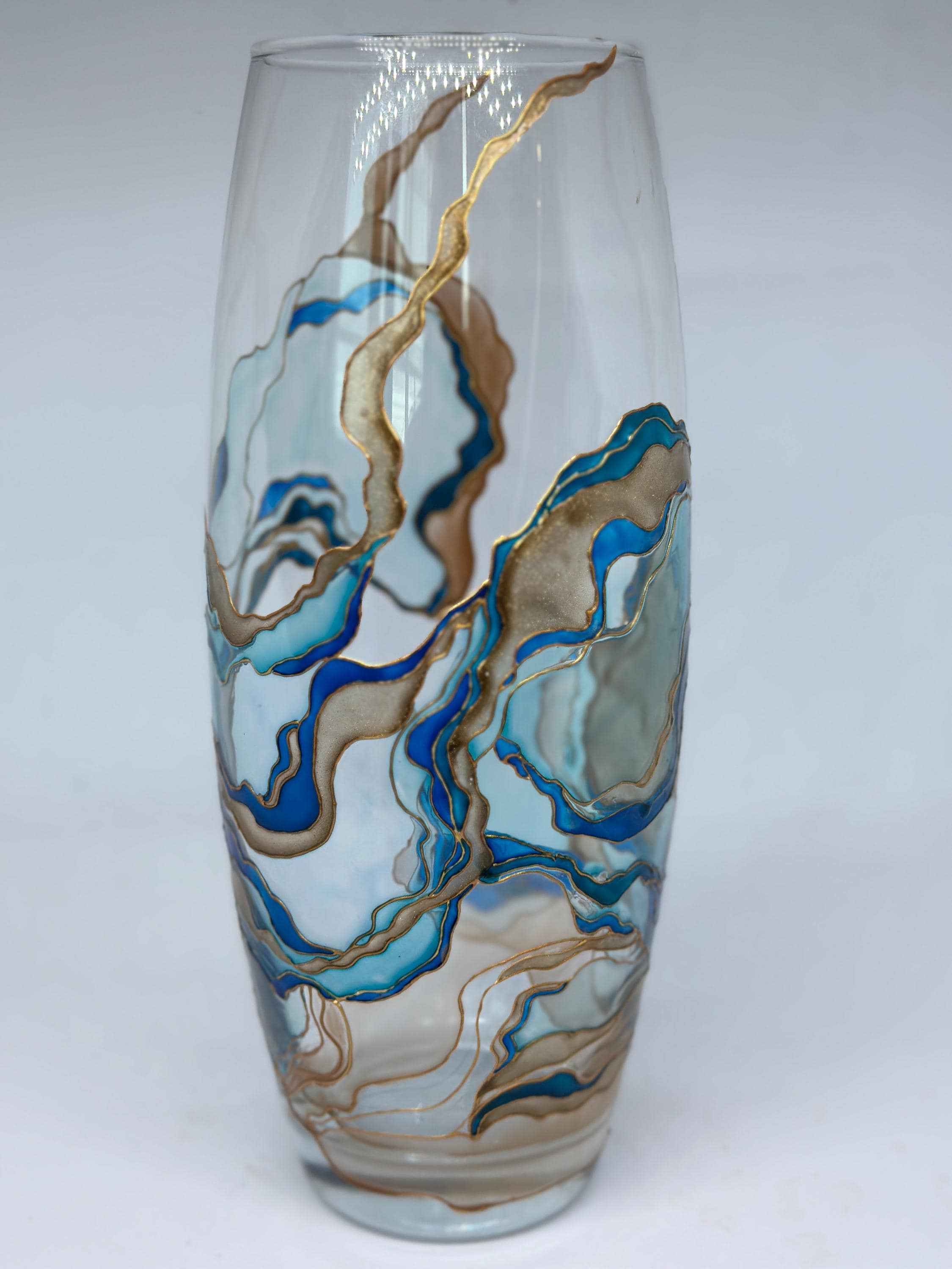 Blue and gold vase - Etsy 日本