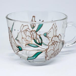 Hand Painted Floral Coffee Mug Set: Personalized Tea Cup, Spring Decor