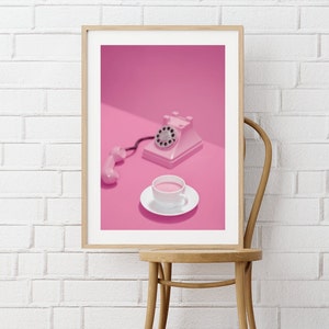 Póster de fotografía de Barbie retro / Póster estético rosa, Barbie retro, fotografía rosa, estética retro, decoración de los años 70, arte de pared rosa