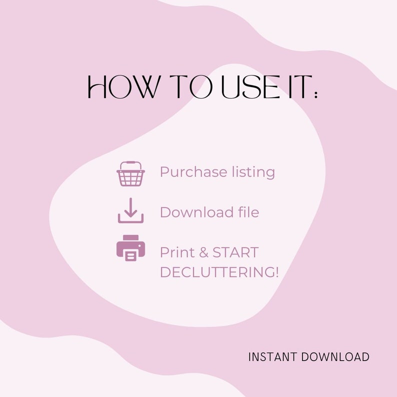 Decluttering Challenge 30 Days | Minimalist Planner | Declutter Planner ...
