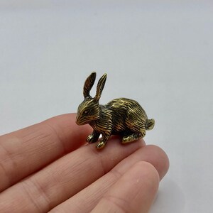 Hare miniature ornament solid brass