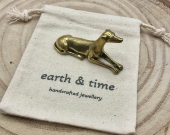 Sighthound ornament solid brass