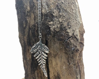 Large fern leaf necklace