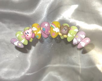 Uñas postizas 3D Kawaii Kirby