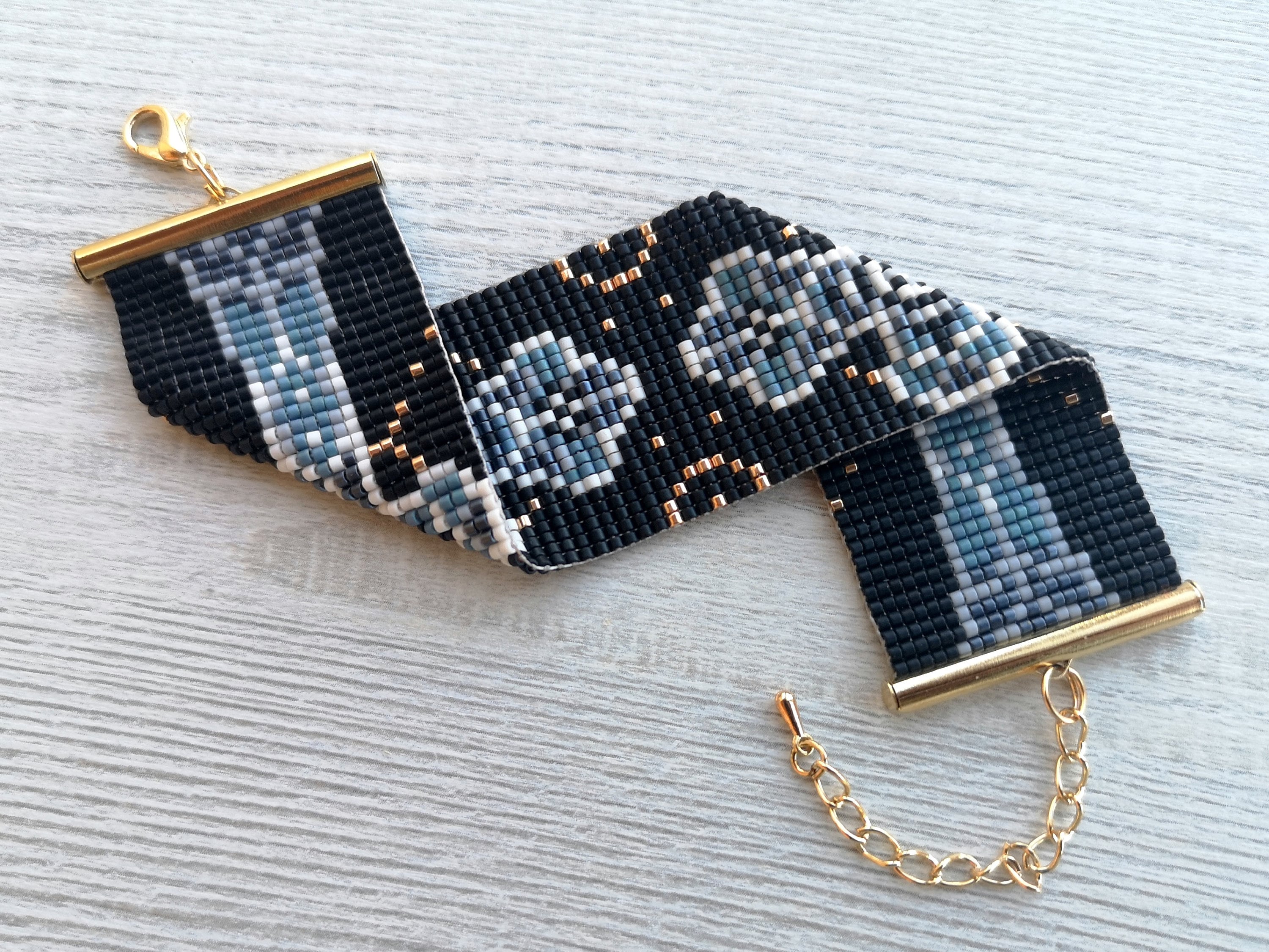 Loom Pattern Cross Fancy Cross Bead Loom Bracelet Pattern, Catholic Crosses Woven Beaded ...
