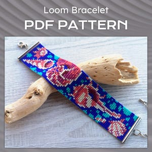 Seashell Loom Bead Pattern, Aquatic Beach print jewelry, Miyuki Delica PDF Jewellery Pattern, DIY Sea Shell Marine bracelet Adult Craft