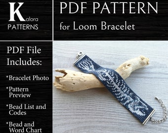 Fishbone Loom Bracelet Pattern, Miyuki Delica PDF Pattern, Anatomy Skull Bones Skeleton beaded bracelet pattern, Beading instant download