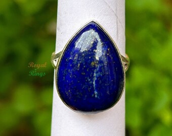 Handmade Lapis Lazuli Ring - Unique Blue Gemstone Jewelry