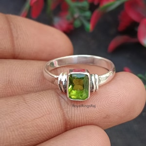 Favorite Pretty Ring, 925 Sterling Silver Ring, Statement Ring, Wedding Gift Ring, Peridot Gemstone Ring, Handmade Ring, Christmas Day Gifts