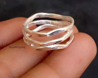 Elegante anillo de plata*Anillo de plata Starling 925*Anillo hecho a mano*Anillo unisex*Regalo para ella*Anillo vintage*Anillo elegante*Anillo bohemio*Regalo de Navidad
