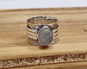 Natural Moonstone Ring, 925 Solid Sterling Silver Ring, Moonstone Silver Jewelry, Boho Ring, Amazing Ring, Wonderful Women Jewelry