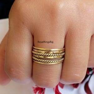 Set von 6 Stacking Fine Messing Ring, handgemachte BHs Ring, beliebte Brass Bands, Angst Band Ring, reiner Messingdraht Ring, reiner Messingdraht Ring