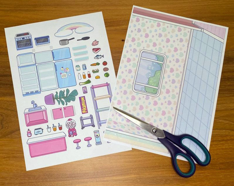 Toca Boca Paper Rainbow Apartment - Kitchen / Quiet Book Pages ...