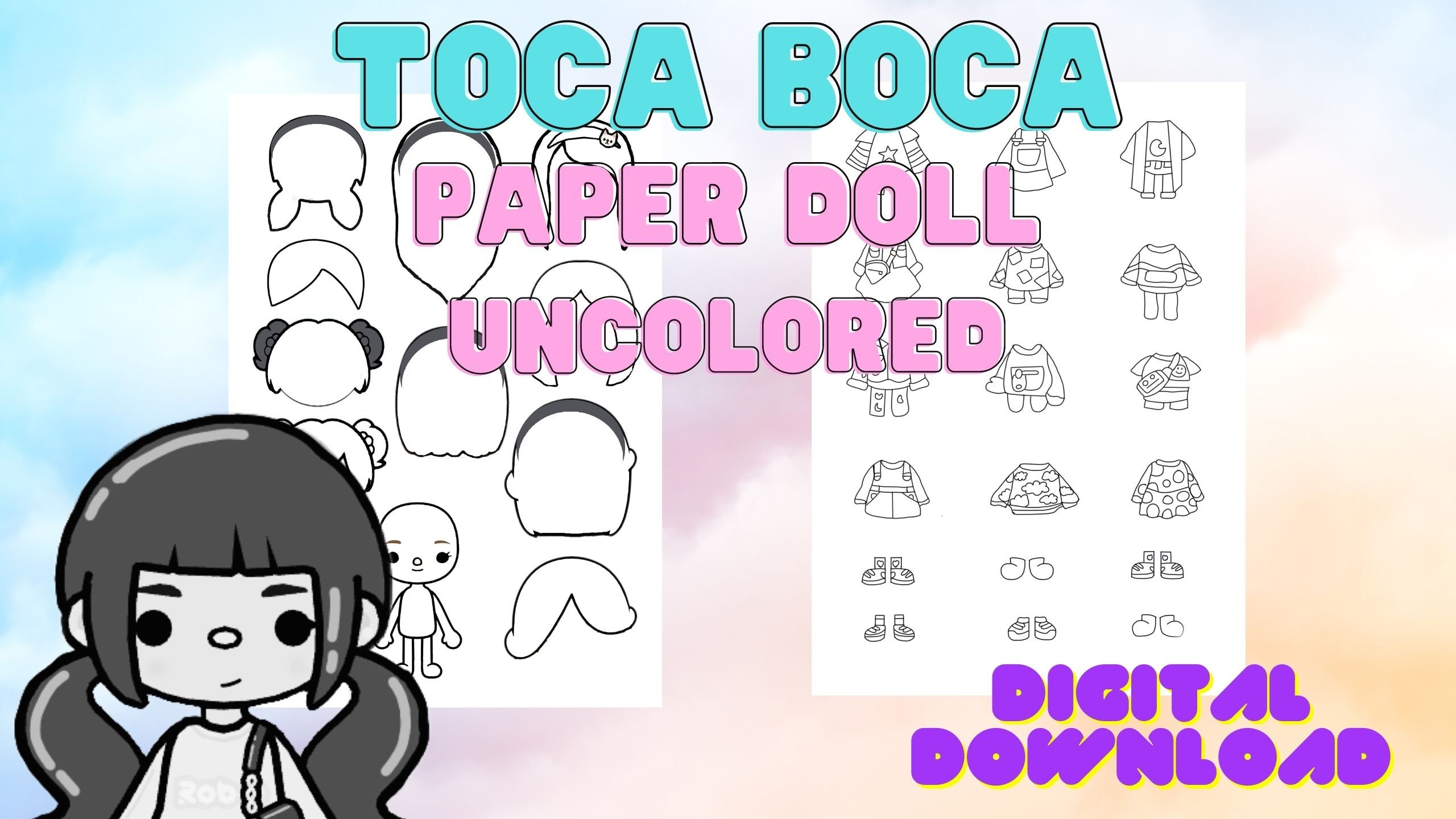 toca boca and gacha life | Photographic Print