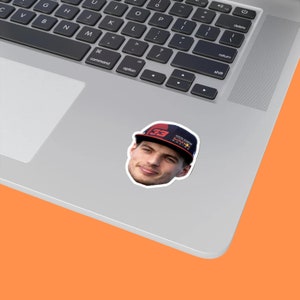 Pegatina de Max Verstappen / F1 / Merchandising de F1 / Regalos de F1 / Pegatinas de F1 / Redbull / F1 / Fondo transparente / Calcomanía para computadora portátil / Regalos de Navidad