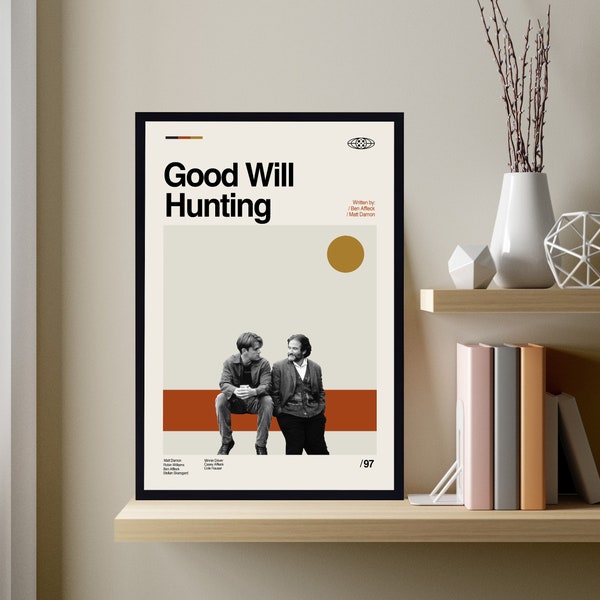 Good Will Hunting Poster, Good Will Hunting Print, Movie Poster, Retro Modern Art, Minimalist Art, Midcentury Art, Vintage Poster, Wall Art