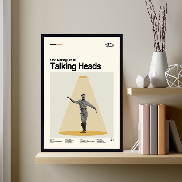 Talking Heads - Stop Making Sense Poster, Midcentury Art, Minimalist Art, Vintage Poster, Modern Art, Retro Poster, High Quality, Wall Decor