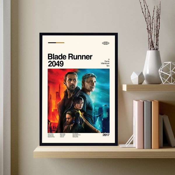 Blade Runner 2049 Poster, Denis Villeneuve, Movie Poster, Retro Modern Art, Minimalist Art, Midcentury Art, Vintage Poster, Wall Decor