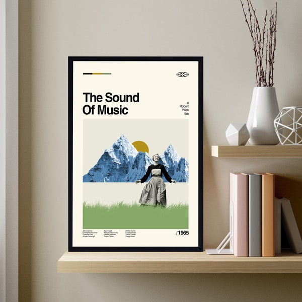 The Sound Of Music Poster, The Sound Of Music Print, Movie Poster, Retro Modern Art, Minimalist Art, Midcentury Art, Dad Gifts, Retro Poster