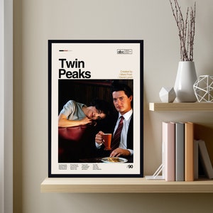 Twin Peaks Poster, Twin Peaks Print, Tv Series Poster, Minimalist Poster, Retro Movie Poster, Vintage Poster, Midcentury Art, Home Decor