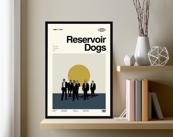 Reservoir Dogs Movie Poster, Reservoir Dogs Print, Midcentury Art, Movie Poster, Vintage Poster, Retro Poster, Minimalist Art, Wall Decor