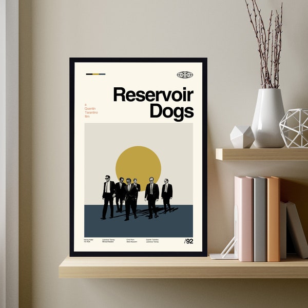 Reservoir Dogs Movie Poster, Reservoir Dogs Print, Midcentury Art, Movie Poster, Vintage Poster, Retro Poster, Minimalist Art, Wall Decor