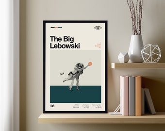 The Big Lebowski Poster, The Big Lebowski Print, Movie Poster, Midcentury Art, Vintage Poster, Retro Print, Classic Movie, Wall Decor