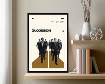 Succession Movie Poster, Succession Poster, Movie Poster, Vintage Poster, Retro Print, Classic Movie, Wall Art Print, Home Decor