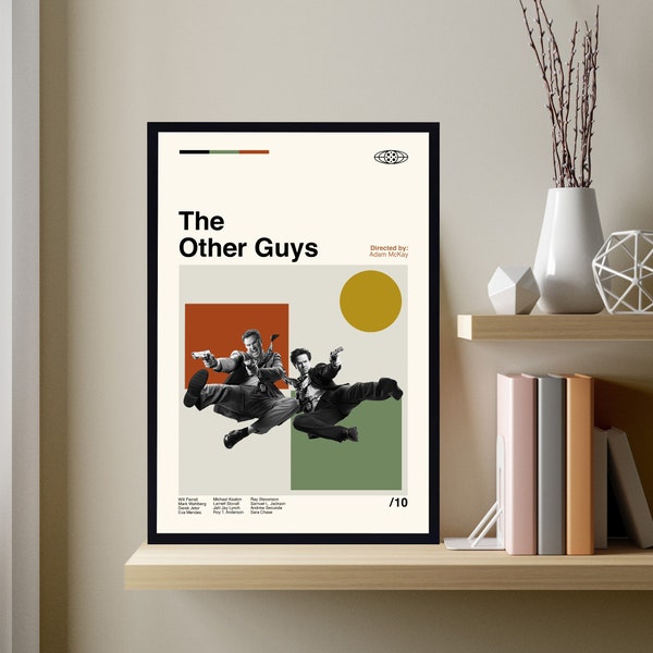 The Other Guys Poster, The Other Guys Print, Midcentury Art, Retro Poster, Movie Poster, Minimalist Art, Vintage Poster, Wall Decor