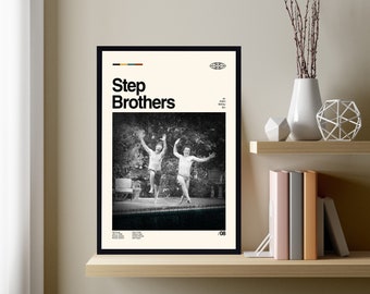 Step Brothers Poster, Step Brothers Print,Midcentury Art, Retro Movie Poster, Vintage Poster, Retro Poster, Minimalist Art, Wall Decor