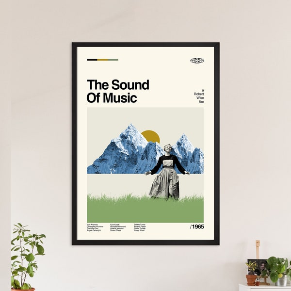 The Sound Of Music Poster, Robert Wise, Minimalist Movie Poster, Vintage Retro, Modern Art Print, Print Wall Art, Custom Poster