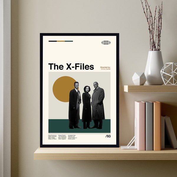 The X Files Poster, The X-Files Poster, Minimalist Poster, Midcentury Art, Movie Poster, Retro Poster, Home Decor, Wall Art, Gifts for him