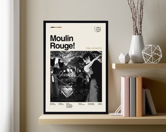 Moulin Rouge Poster, Baz Luhrmann, Moulin Rouge Print, Minimalist Art, Vintage Poster, Midcentury Art, Wall Art, Home Decor, Gifts For Him