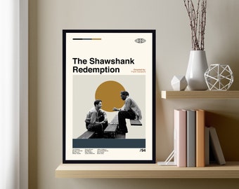 The Shawshank Redemption Poster, Vintage Poster, Midcentury Poster, Minimalist Art, Retro Poster, Vintage Poster, Wall Art Print, Home Decor