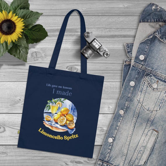 Scoop and Escape Large Tote LEMON　オマケつき Organic Cotton Tote Bag With Lemon and Limoncello Print