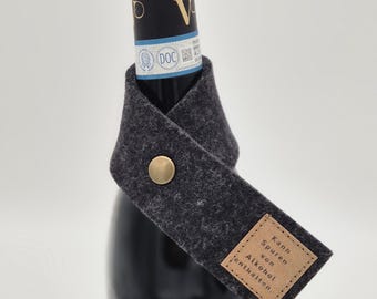 Botella antigoteo antracita, restos de alcohol, evita manchas de vino, regalo de vino, amante del vino, bebedor de vino, regalo para invitados, refrán de vino