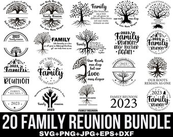 Family Reunion svg Bundle, Family tree with Quotation svg, Tree with roots, Tree life svg, Family Vacation svg, Family Tree 2024 Svg, Cricut